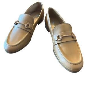 Aqua College Bossy Waterproof Leather Horse Bit Loafer Flats Slip On NEW 8.5